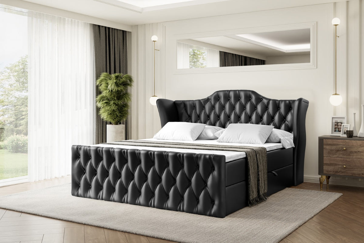 Łóżko boxspring VILA-Z ekoskóra