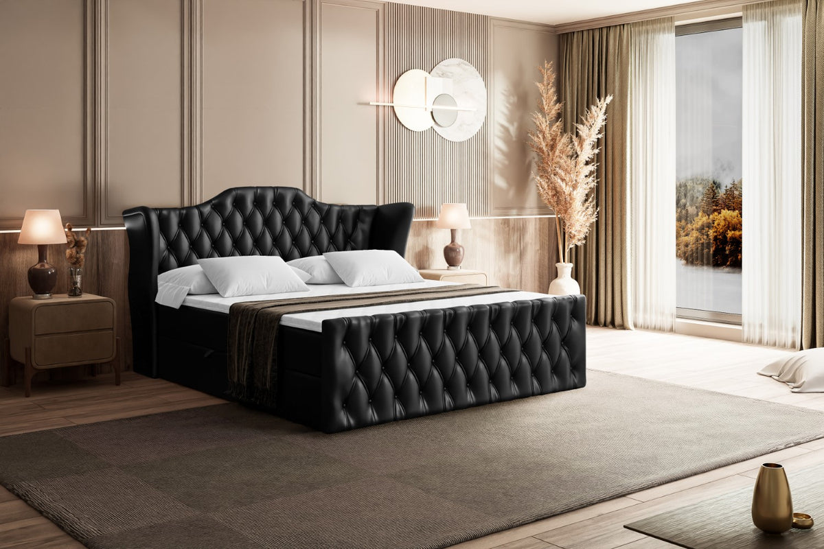 Łóżko boxspring VILA-Z ekoskóra