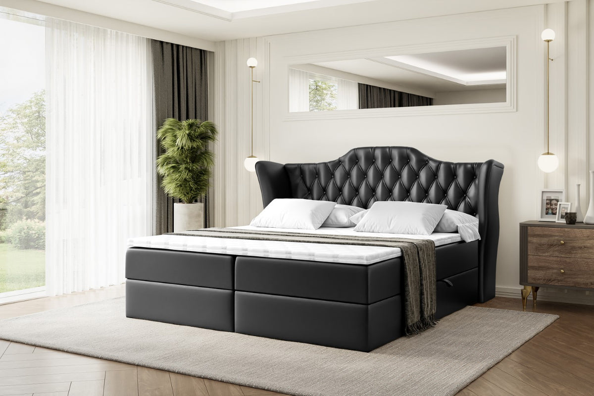 Łóżko boxspring VILA ekoskóra