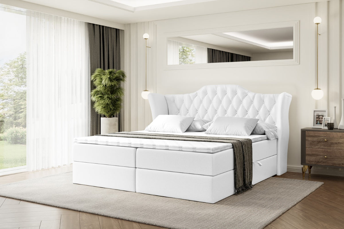 Łóżko boxspring VILA ekoskóra