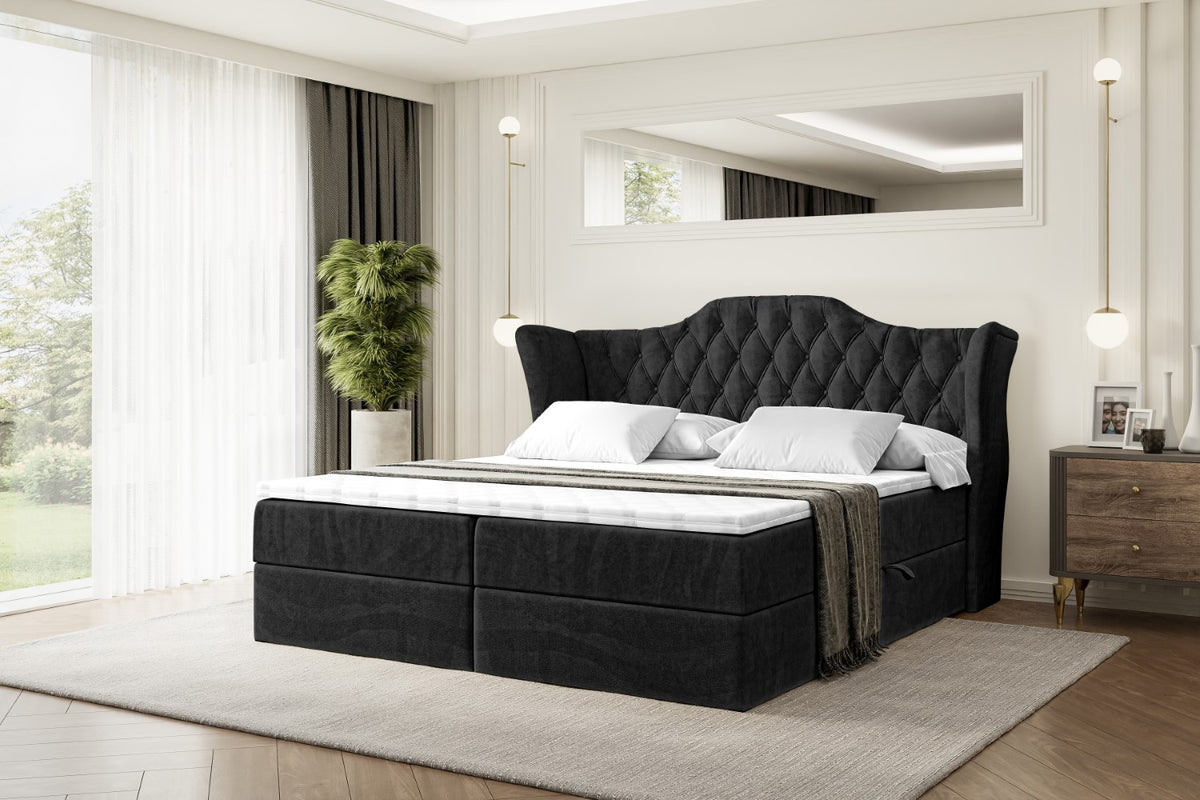 Łóżko boxspring VILA welur