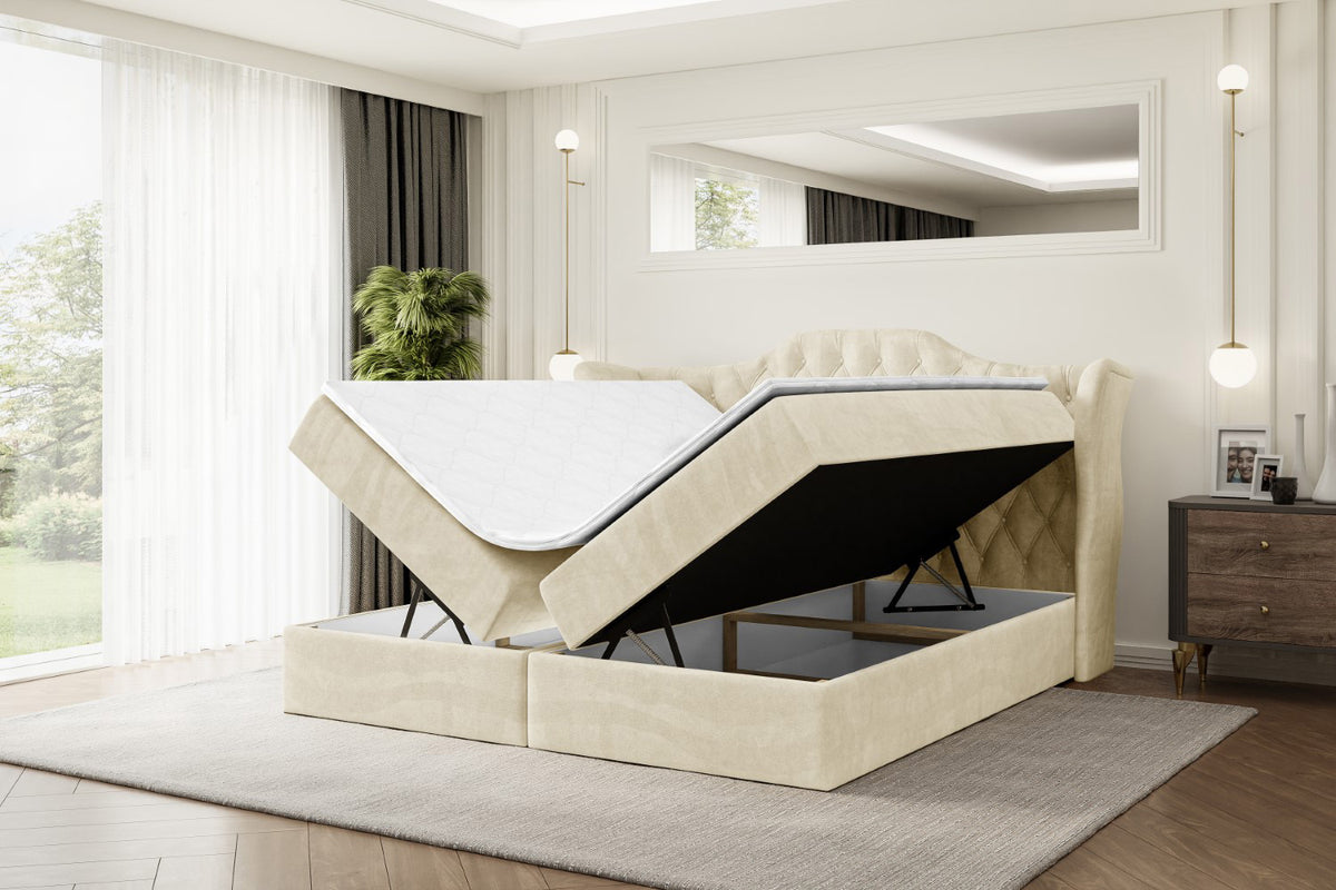 Łóżko boxspring VILA welur