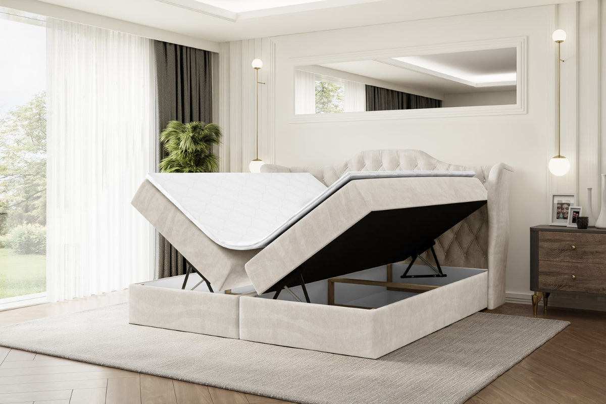 Łóżko boxspring VILA welur