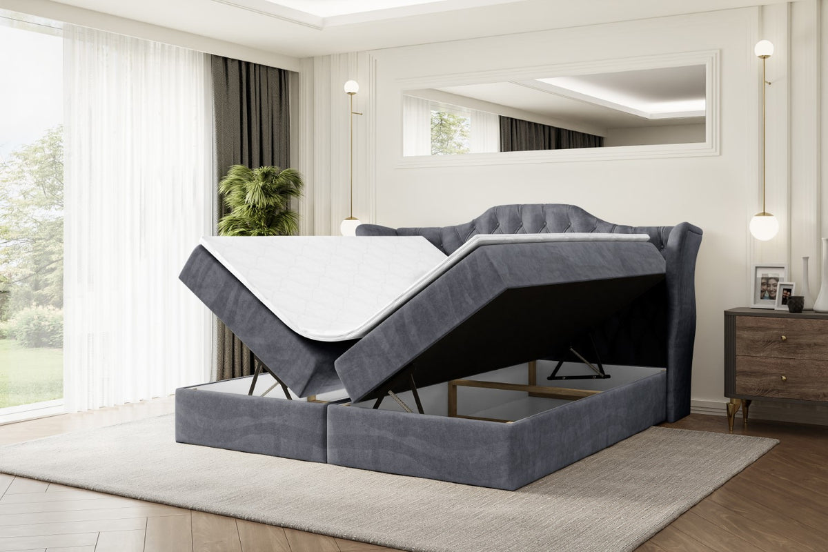 Łóżko boxspring VILA welur