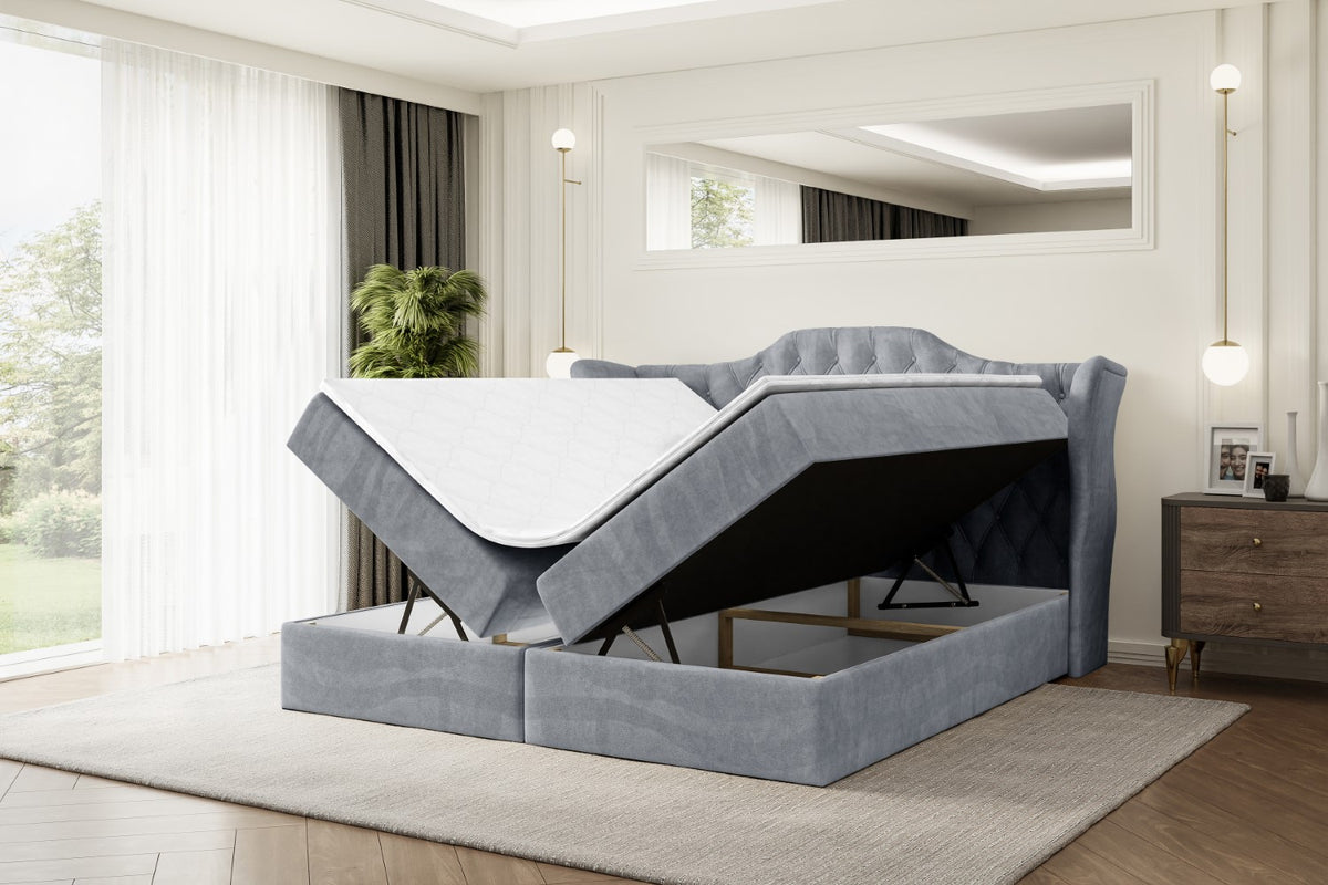 Łóżko boxspring VILA welur