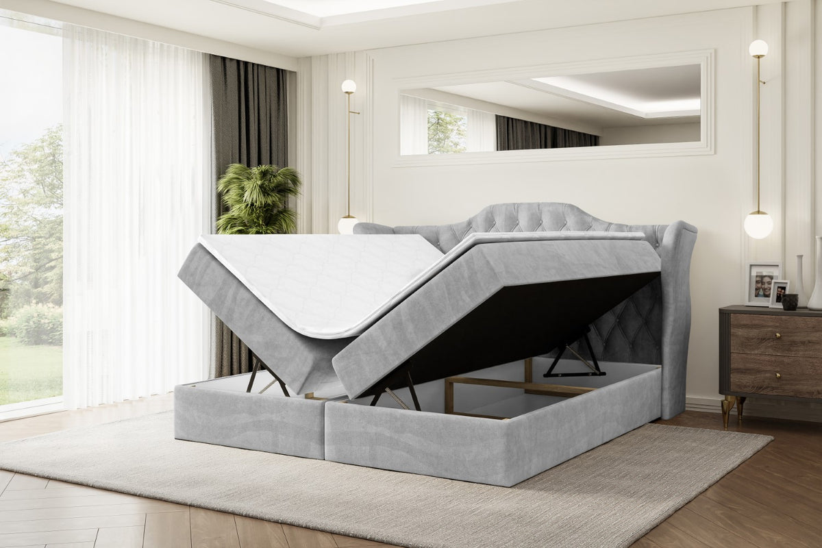 Łóżko boxspring VILA welur
