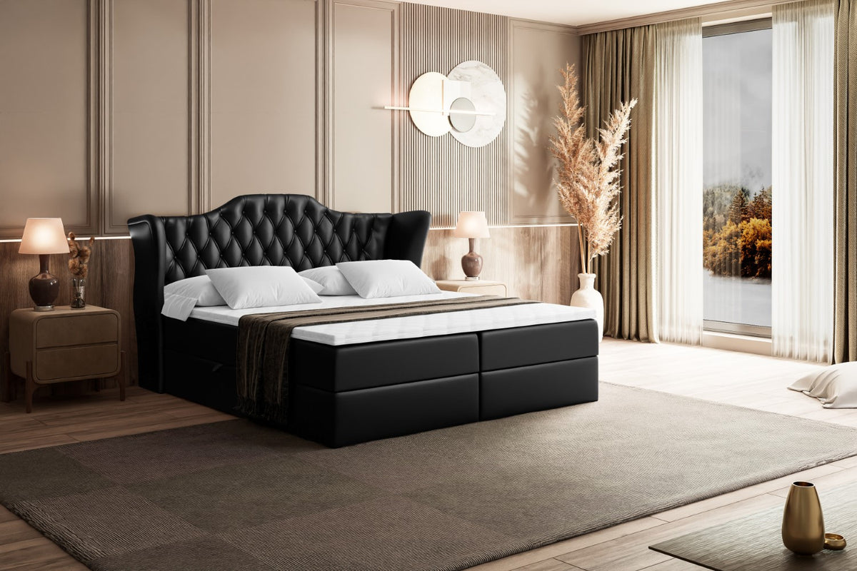 Łóżko boxspring VILA ekoskóra