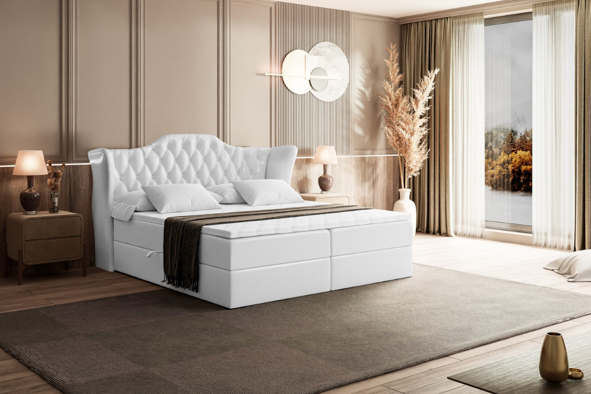 Łóżko boxspring VILA ekoskóra