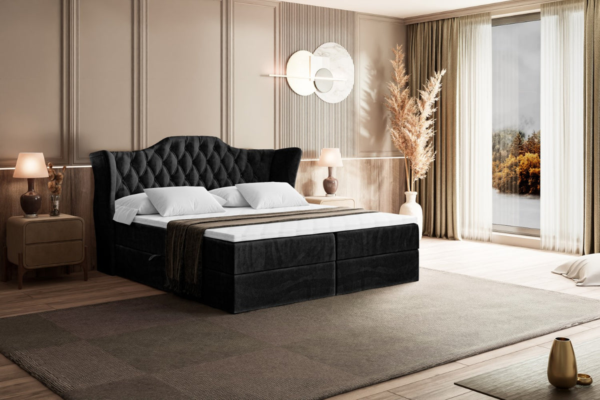 Łóżko boxspring VILA welur