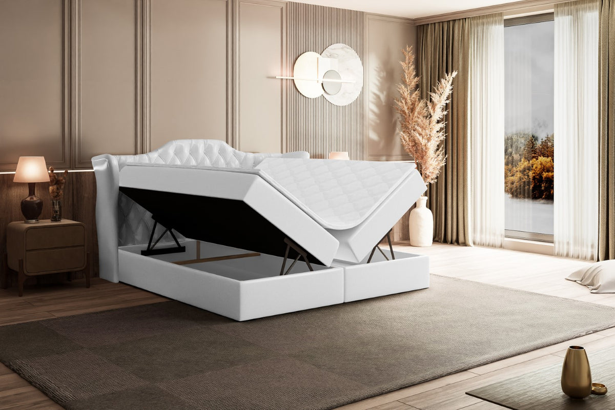 Łóżko boxspring VILA ekoskóra