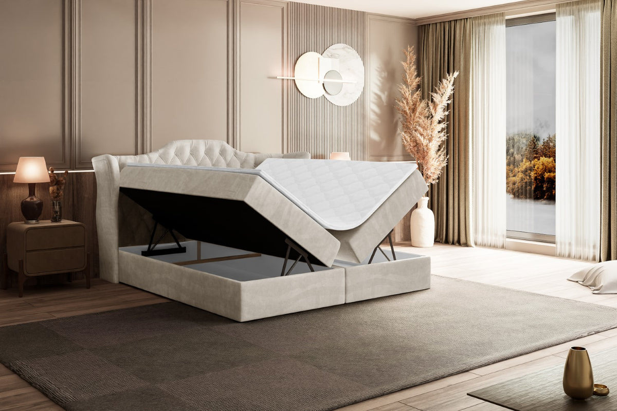 Łóżko boxspring VILA welur