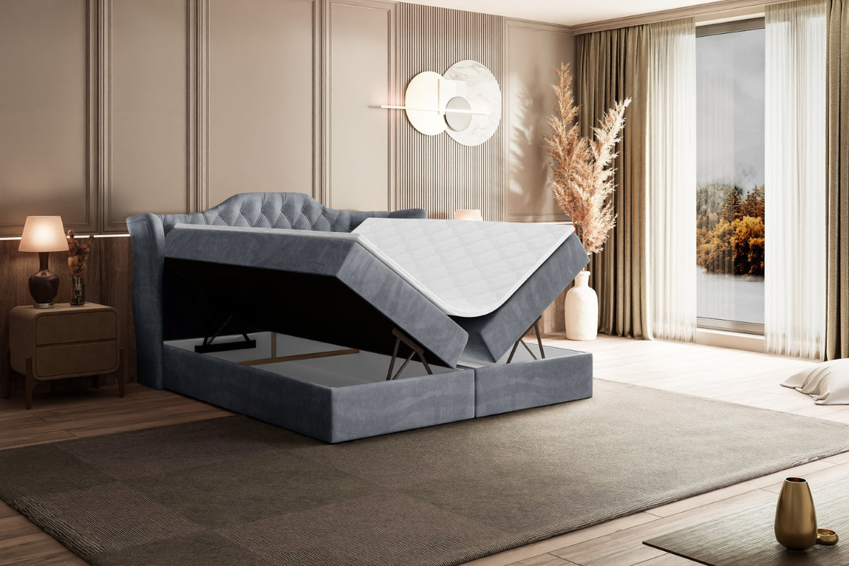 Łóżko boxspring VILA welur
