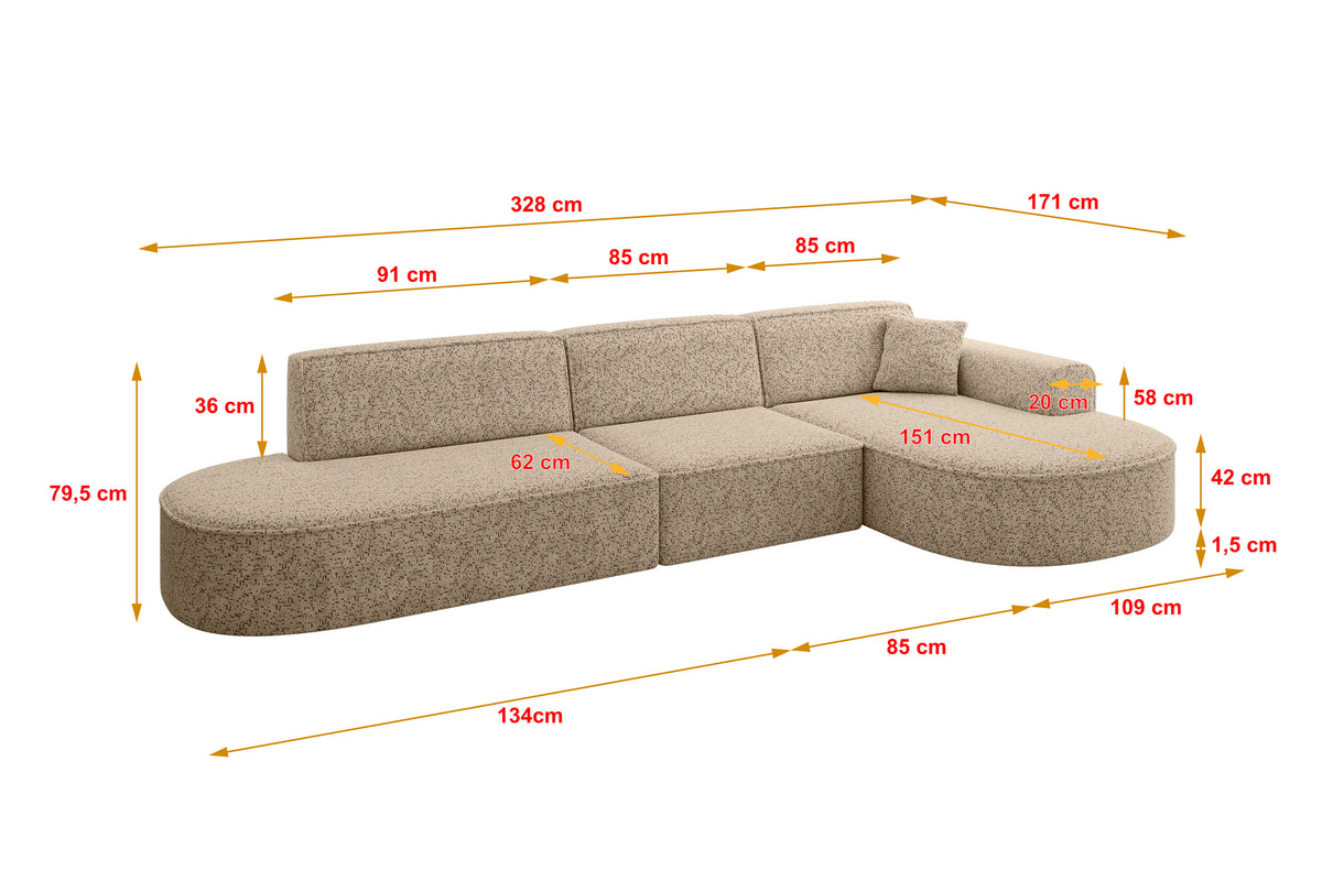 Ecksofa MARI-L2 Chenille