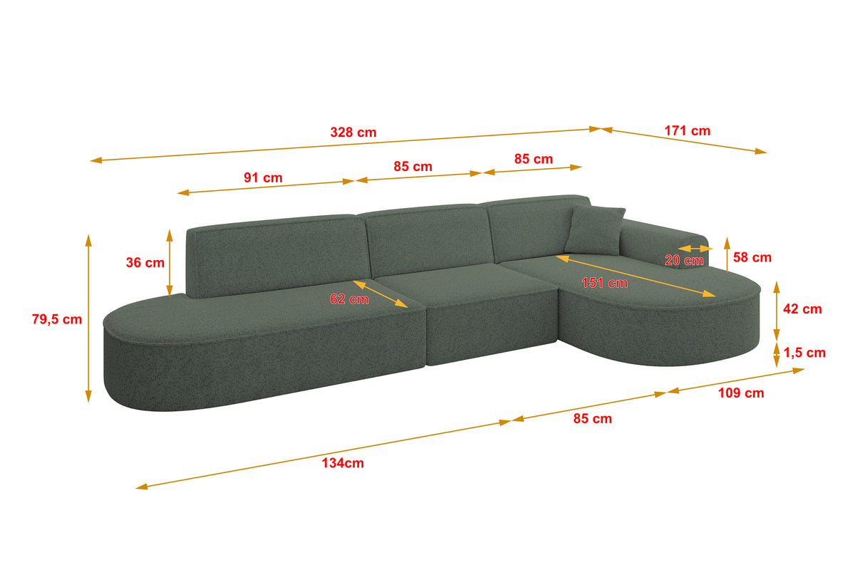 Ecksofa MARI-L2 Chenille