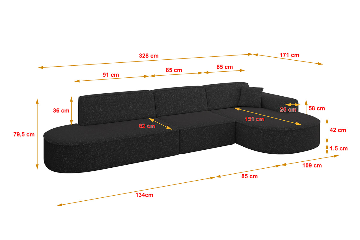 Ecksofa MARI-L2 Chenille
