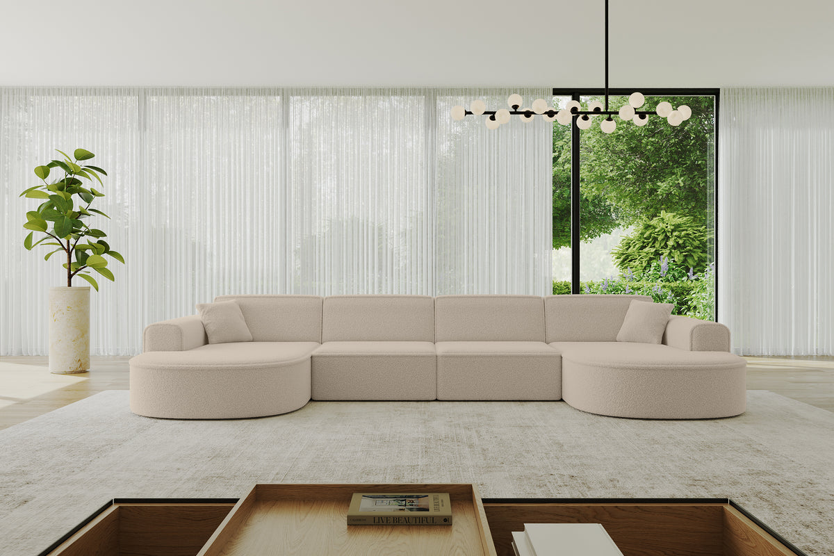 Wohnlandschaft MARI-U2 Bouclé