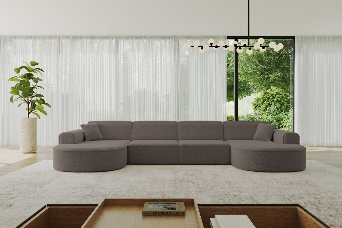 Wohnlandschaft MARI-U2 Bouclé
