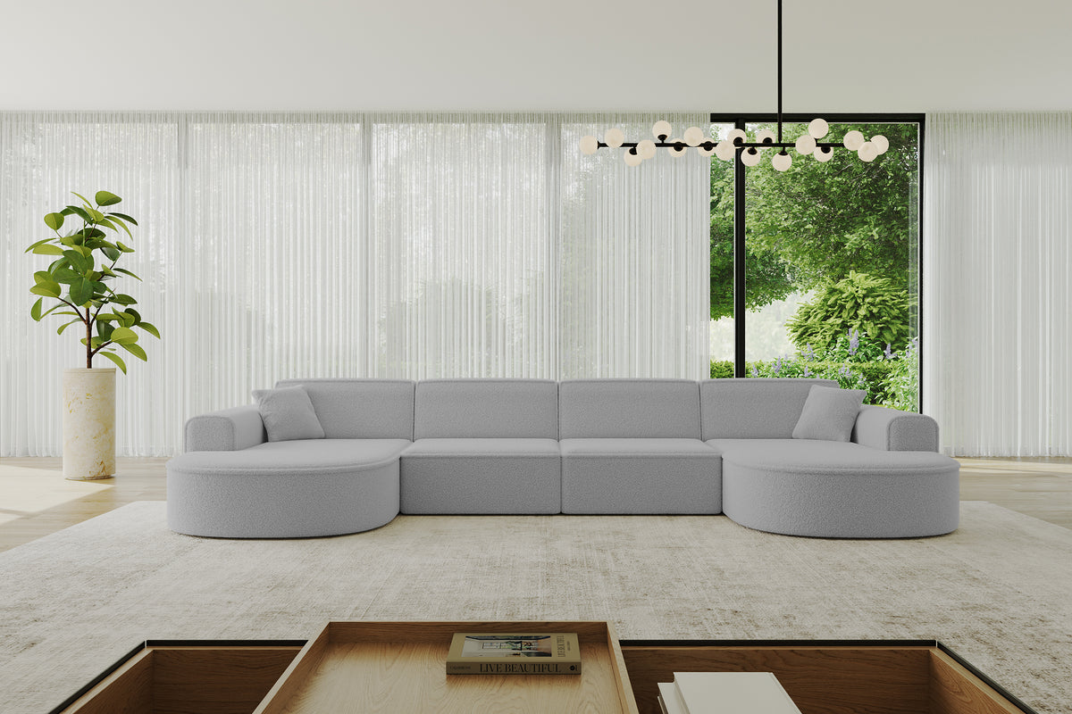 Wohnlandschaft MARI-U2 Bouclé