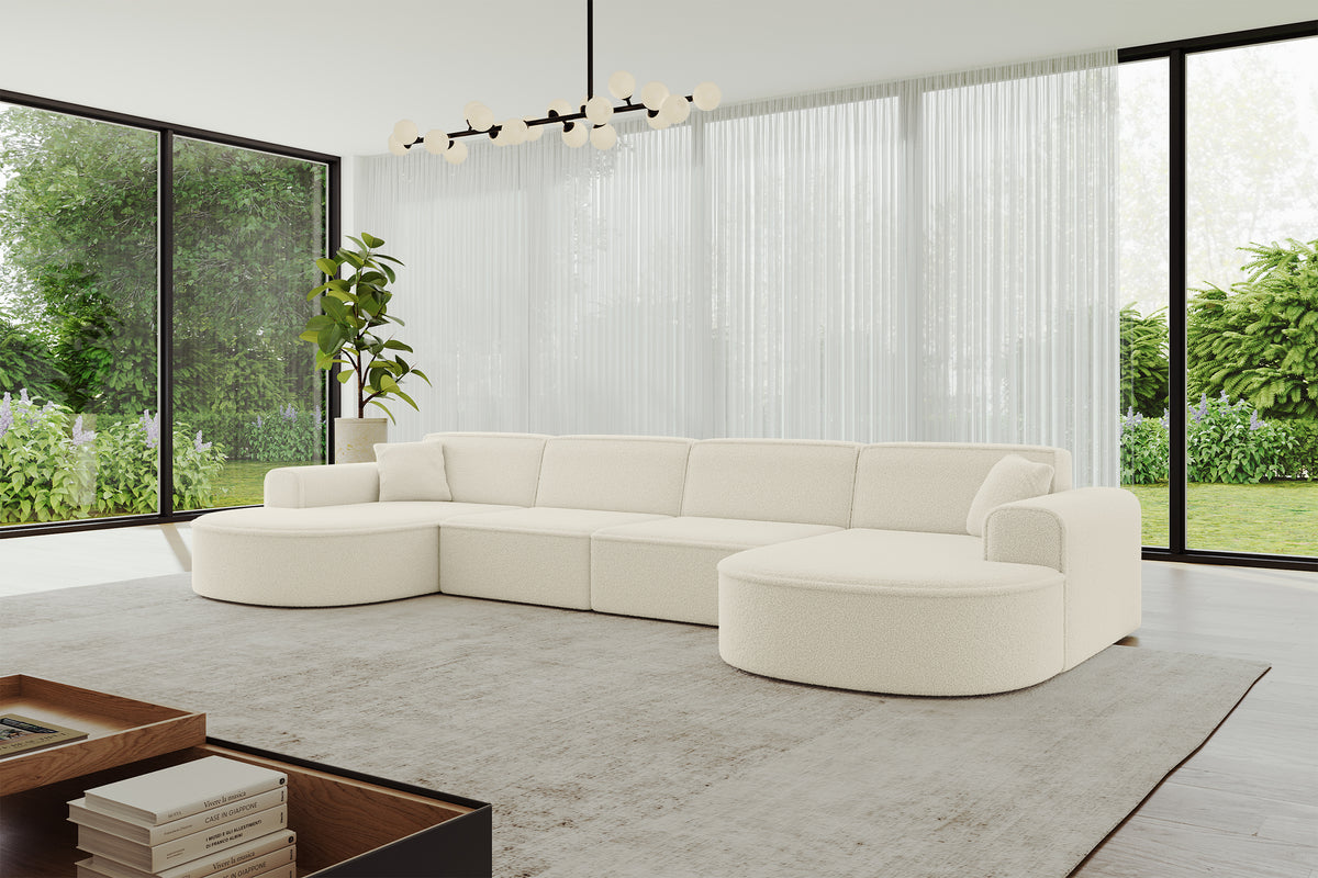 Wohnlandschaft MARI-U2 Bouclé
