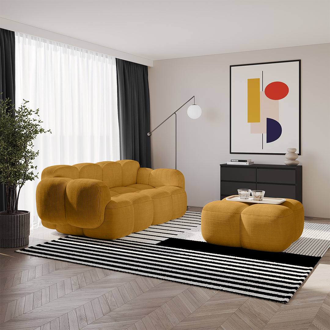 Sofa MIKO-S1 und MIKO Pouf