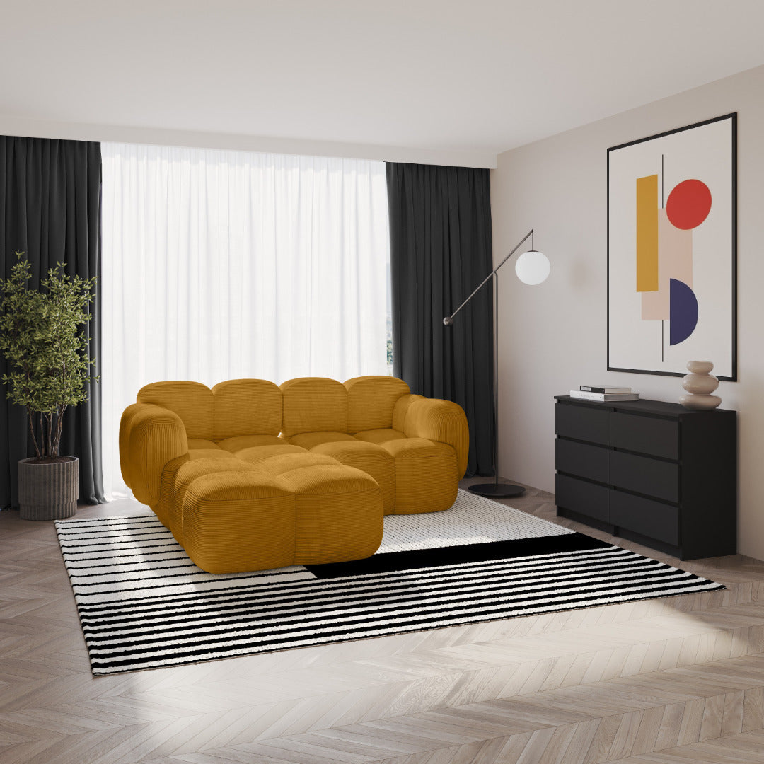 Sofa MIKO-S1 und MIKO Pouf