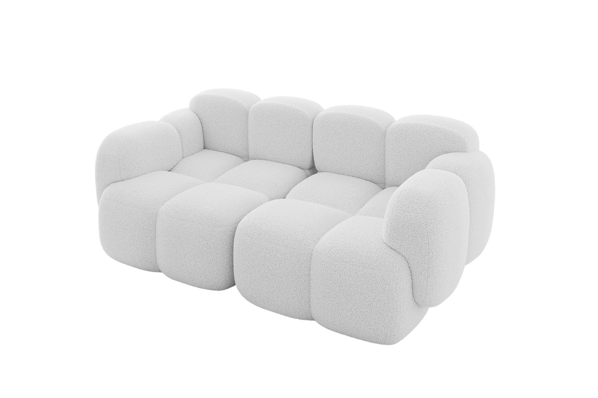 Kanapa MIKO-S1 Bouclé, Biały - Quelle 01