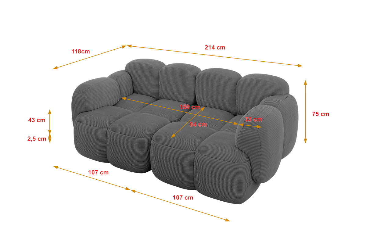 Kanapa MIKO-S1 sztruks