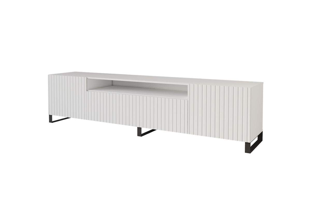 Szafka RTV KITO otwarta, Biały / 200 cm / Stojący