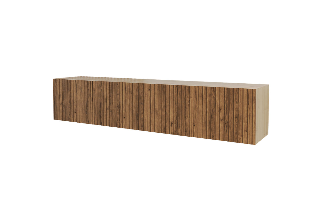 Szafka RTV KITO, Dąb Artisan/Katania / 200 cm / Wiszący