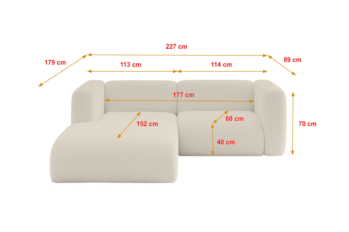 Narożnik MIRA-L1 Bouclé