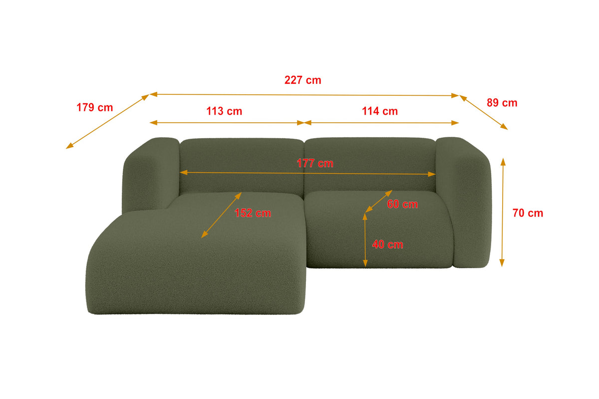 Narożnik MIRA-L1 Bouclé