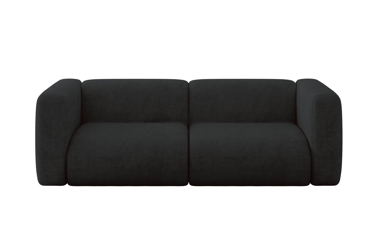 Kanapa MIRA-S1 welur, Czarny - Dream Velvet 202.12
