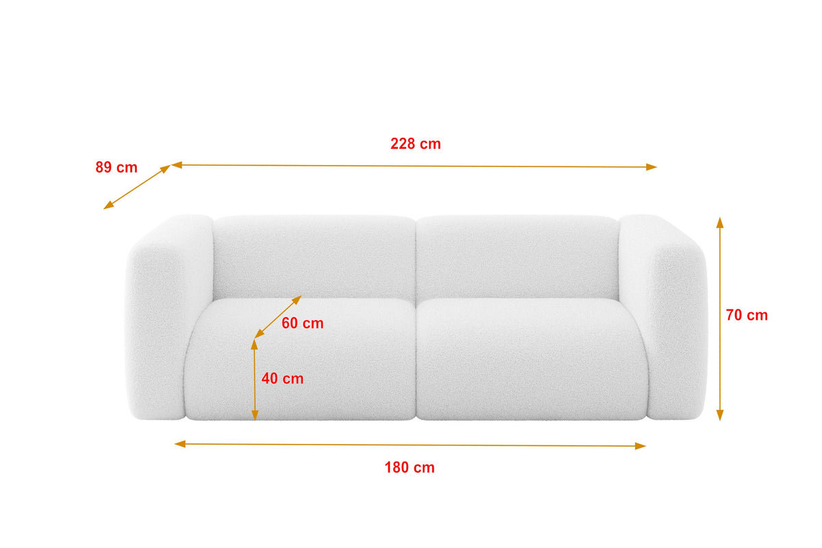 Kanapa MIRA-S1 Bouclé