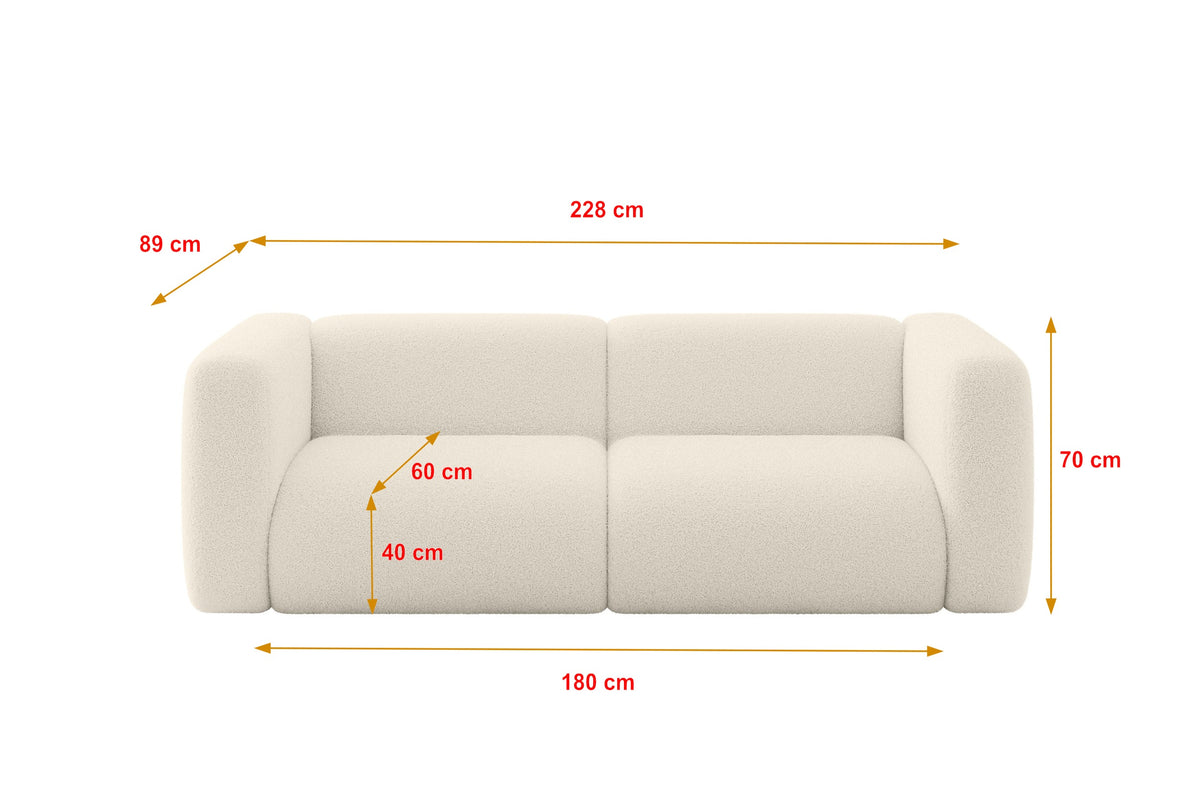 Kanapa MIRA-S1 Bouclé