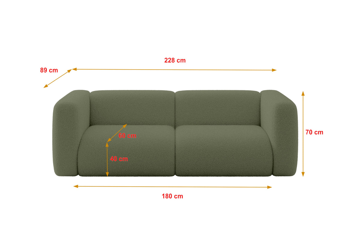Kanapa MIRA-S1 Bouclé