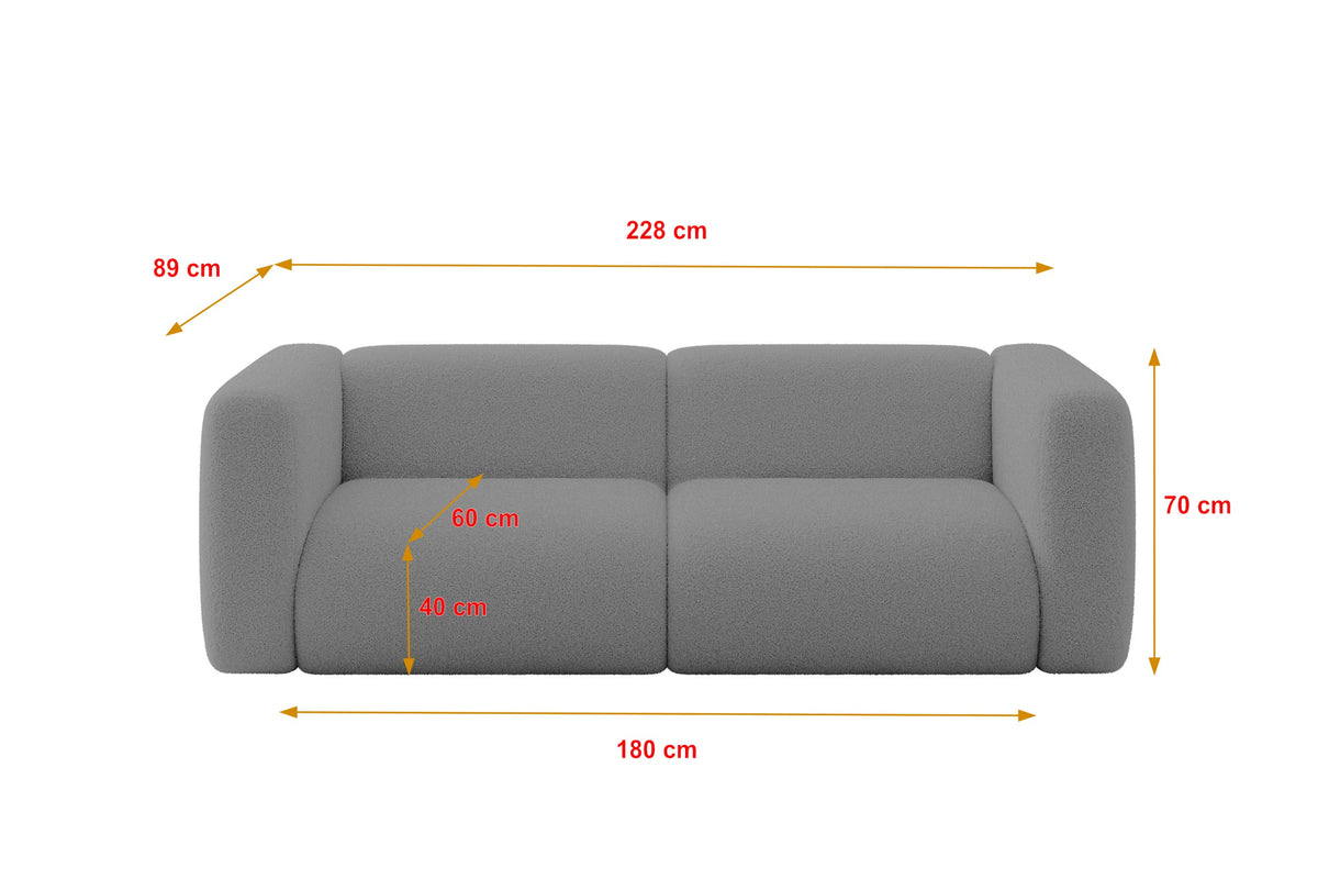 Kanapa MIRA-S1 Bouclé