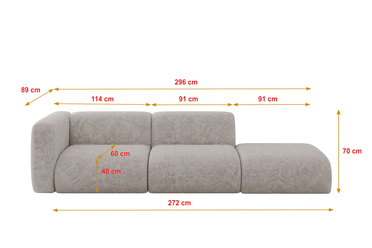 Sofa MIRA-S3 Chenille