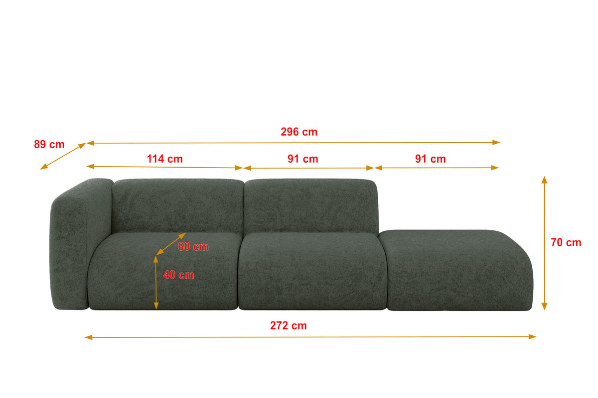 Sofa MIRA-S3 Chenille