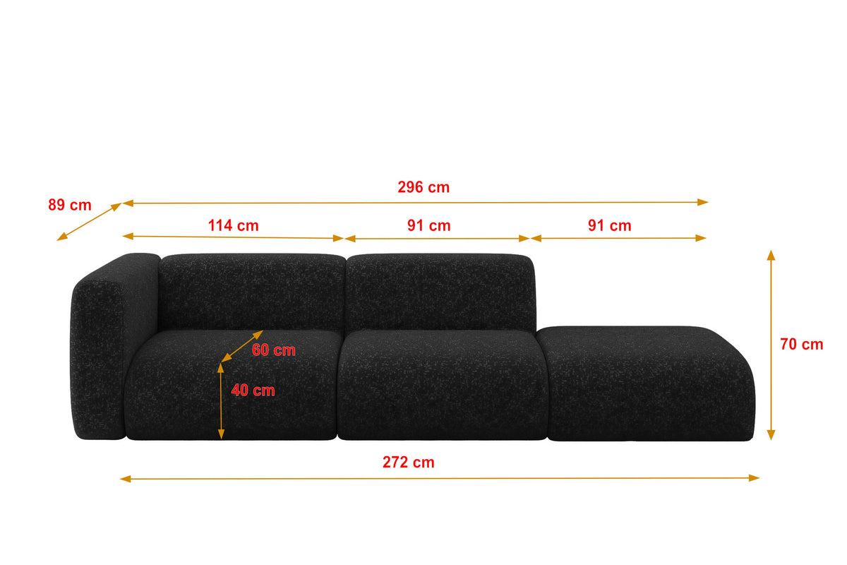 Sofa MIRA-S3 Chenille