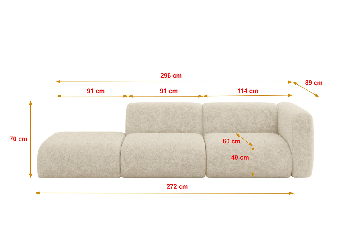 Sofa MIRA-S3 Chenille