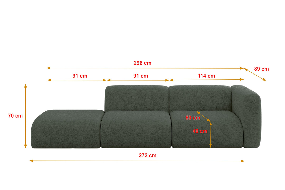 Sofa MIRA-S3 Chenille