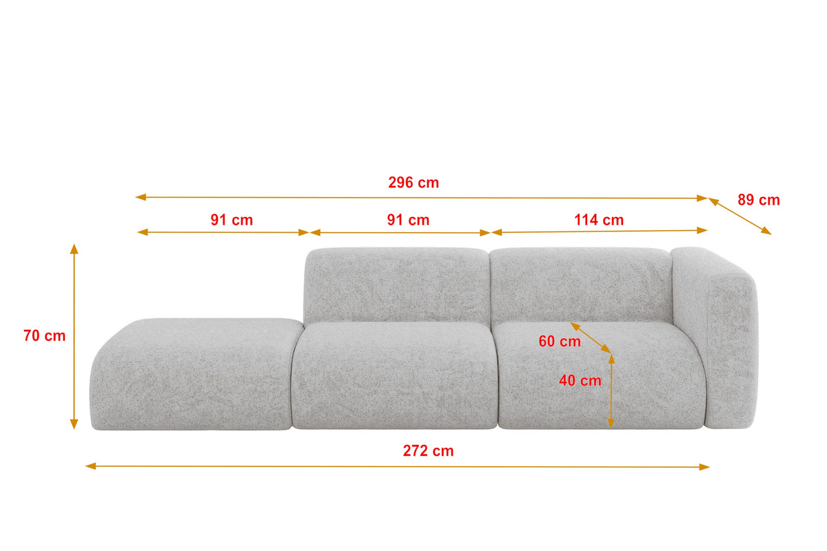 Sofa MIRA-S3 Chenille