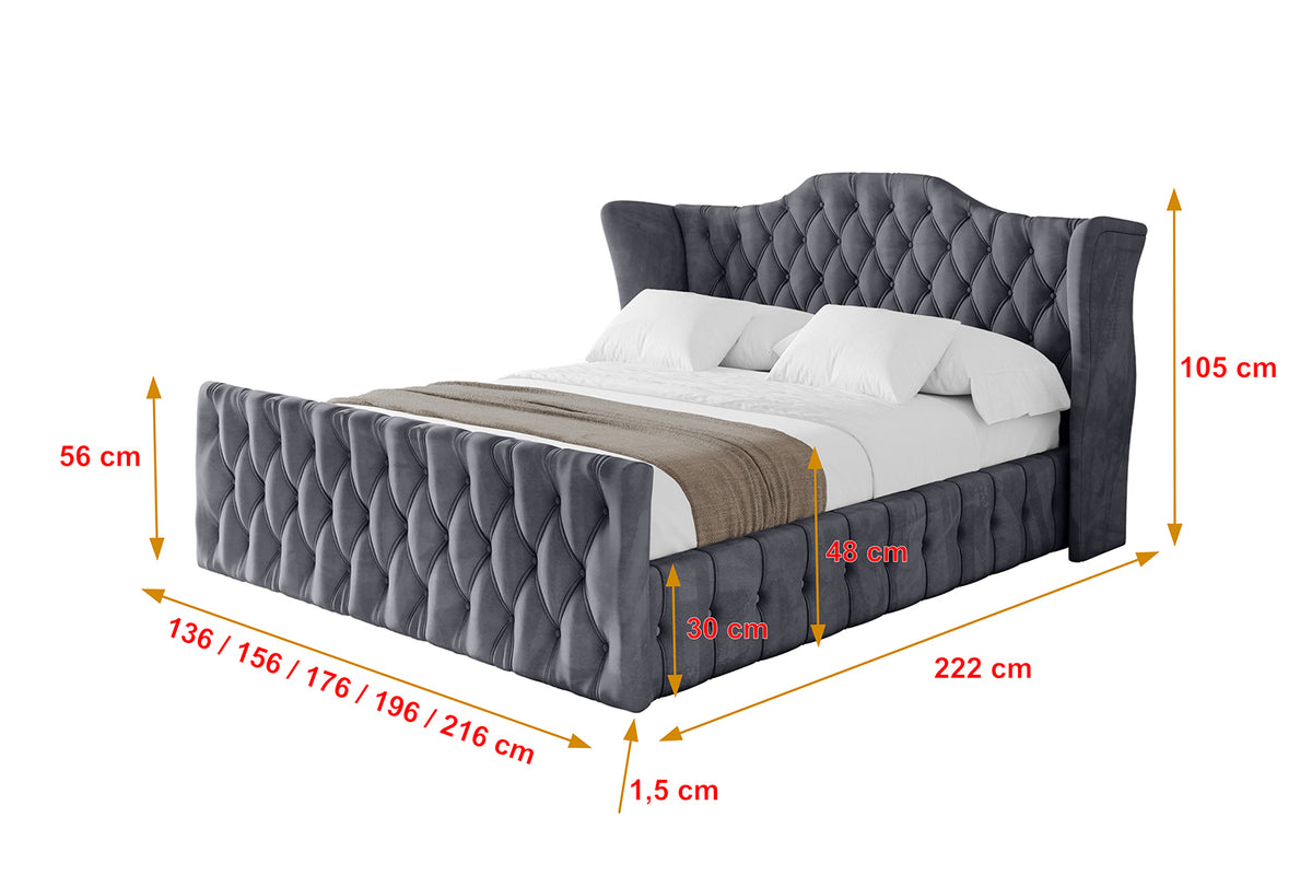 Łóżko tapicerowane MODY-Z welur
