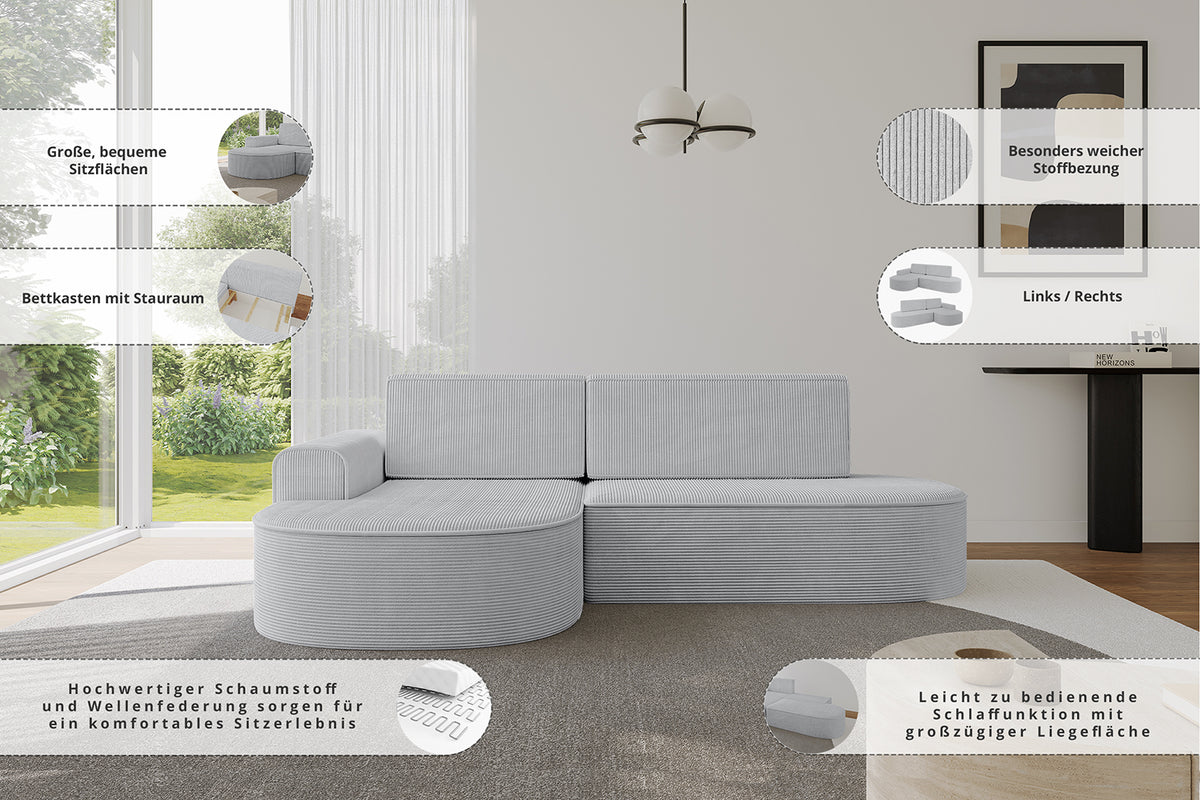 Narożnik MARI-L1 Bouclé