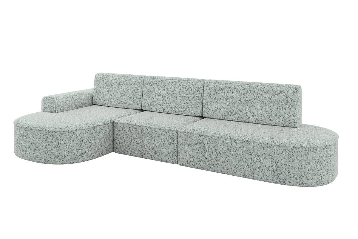Ecksofa MARI-L2 Chenille, Grün - Bosco 37 / Ottomane Links / Mit Schlaffunktion