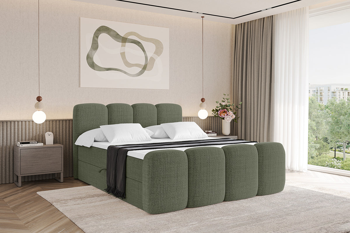 Łóżko boxspring NINA-Z plecionka