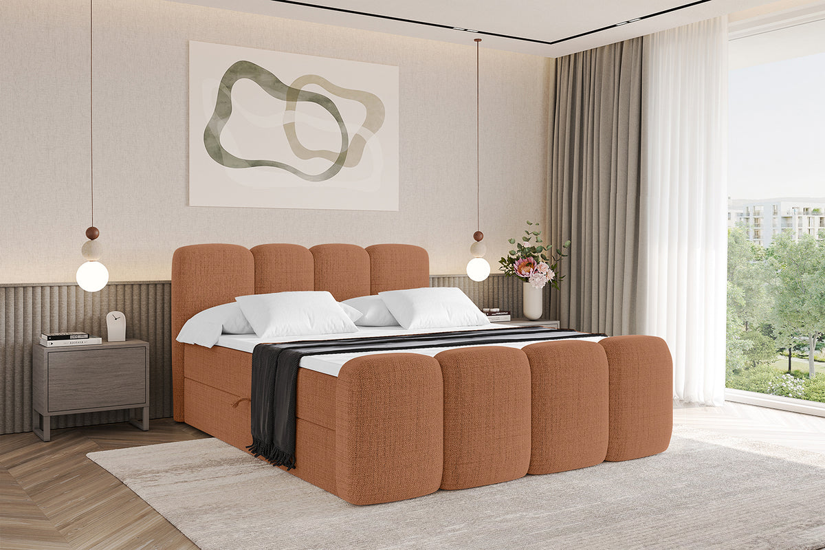 Łóżko boxspring NINA-Z plecionka