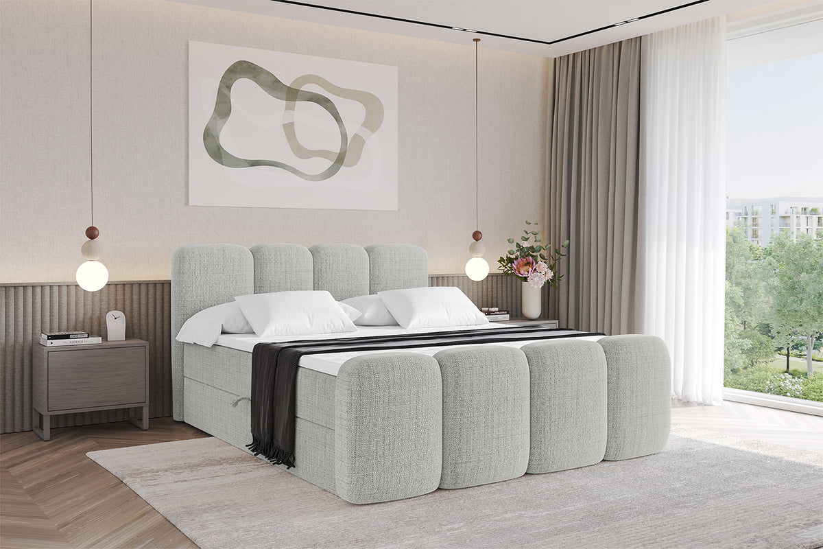 Łóżko boxspring NINA-Z plecionka