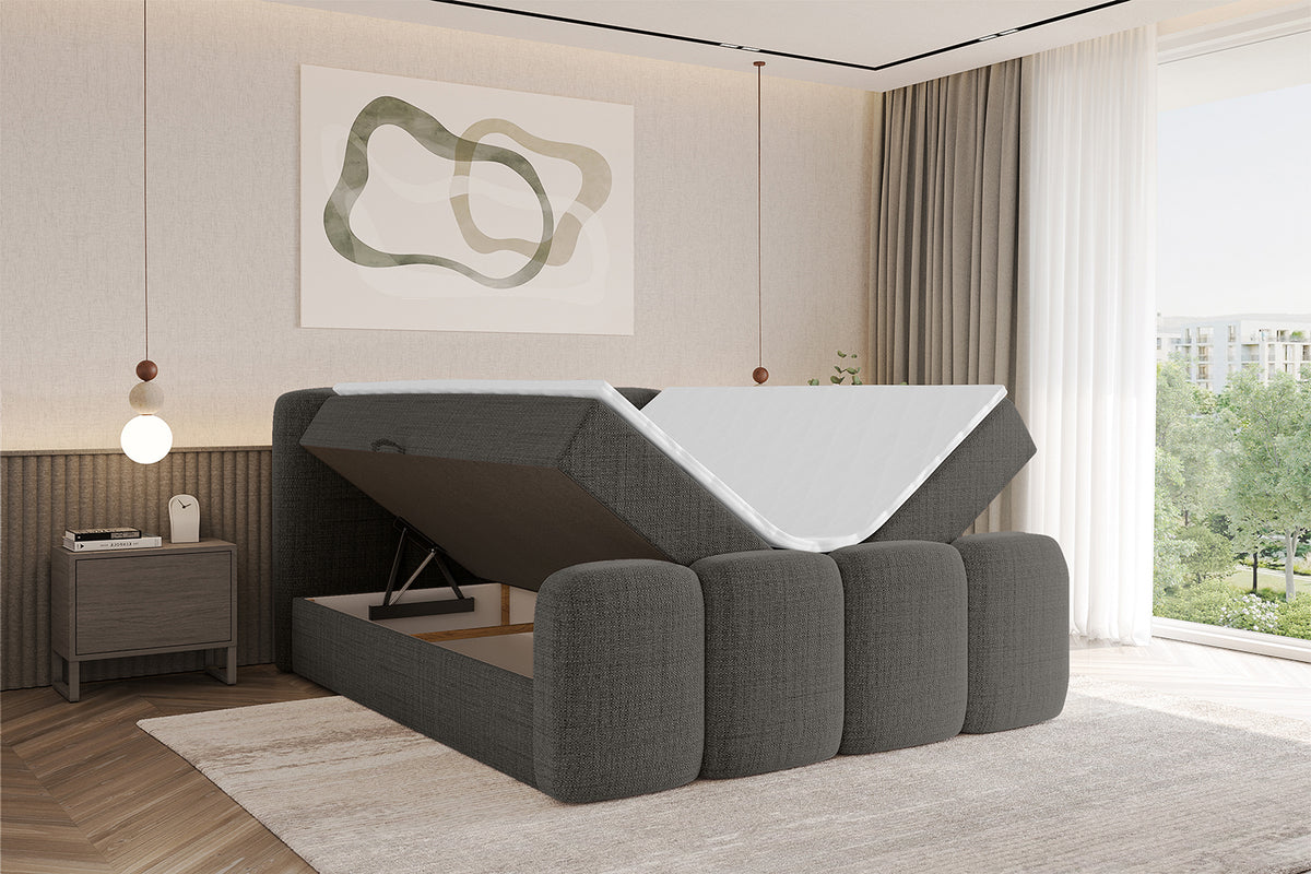 Łóżko boxspring NINA-Z plecionka