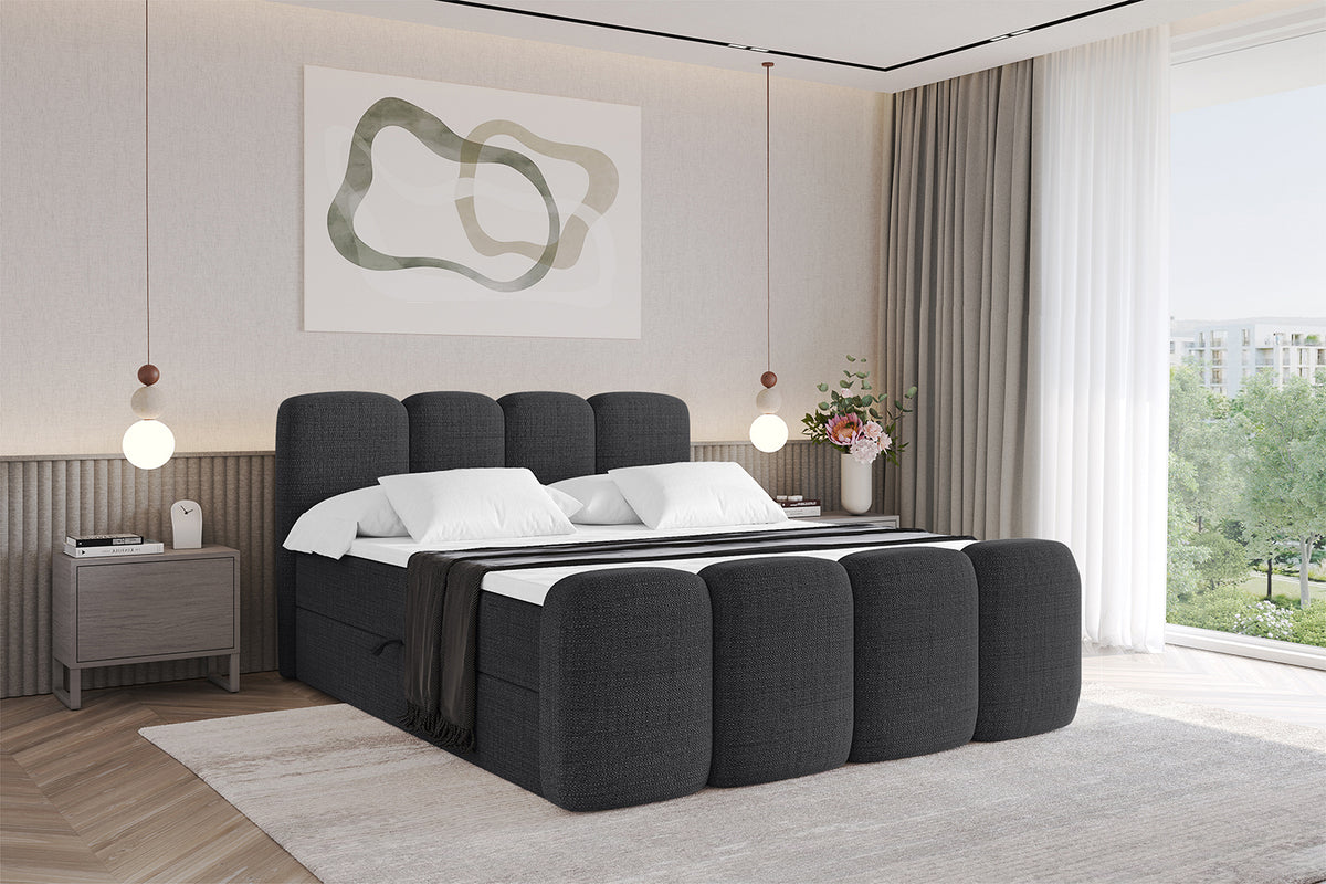 Łóżko boxspring NINA-Z plecionka